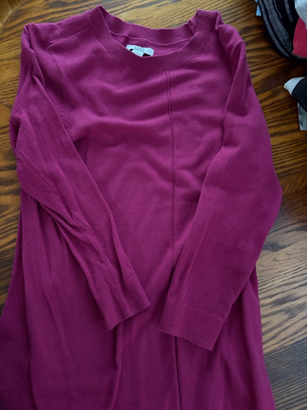 Fuchsia Long Sleeve Knit Dress